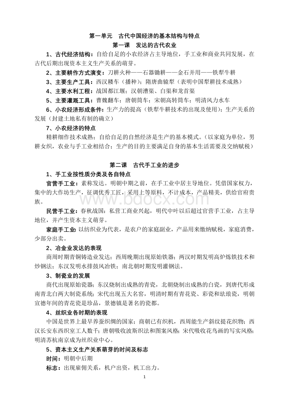 高中历史必修2知识点复习总结.doc_第1页