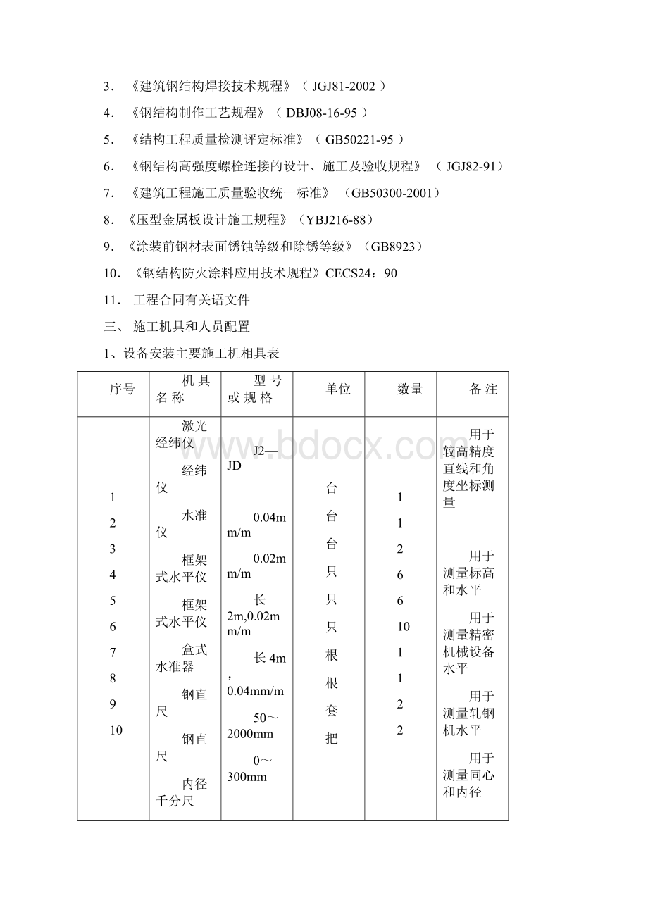 钢结构厂房施工组织设计书文档.docx_第3页