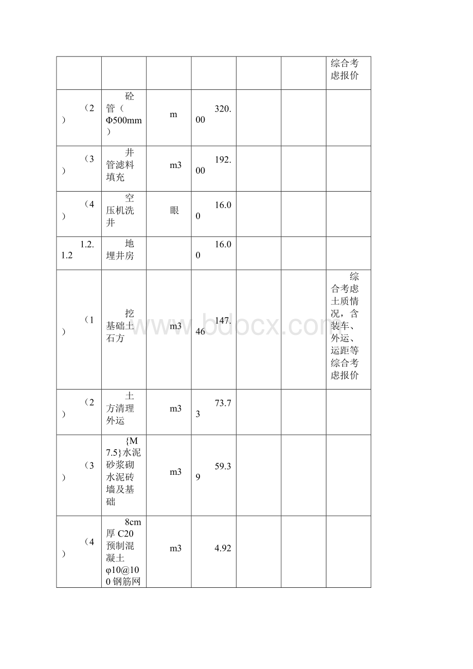 施工标段1清单格式电子版Word下载.docx_第3页