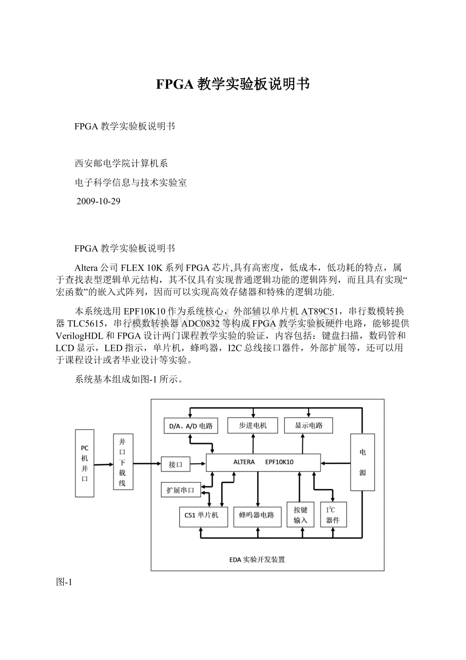 FPGA教学实验板说明书.docx