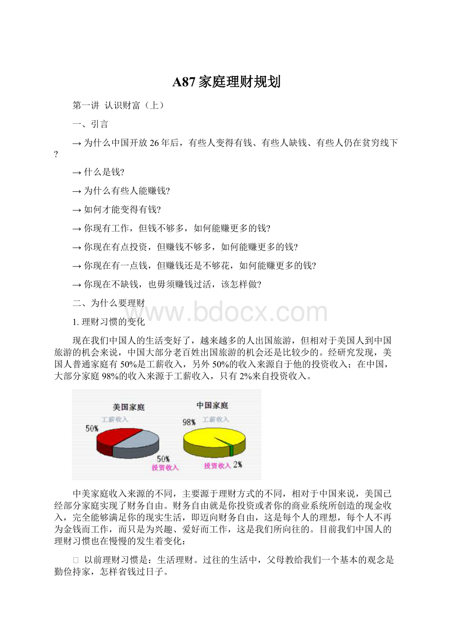 A87家庭理财规划.docx