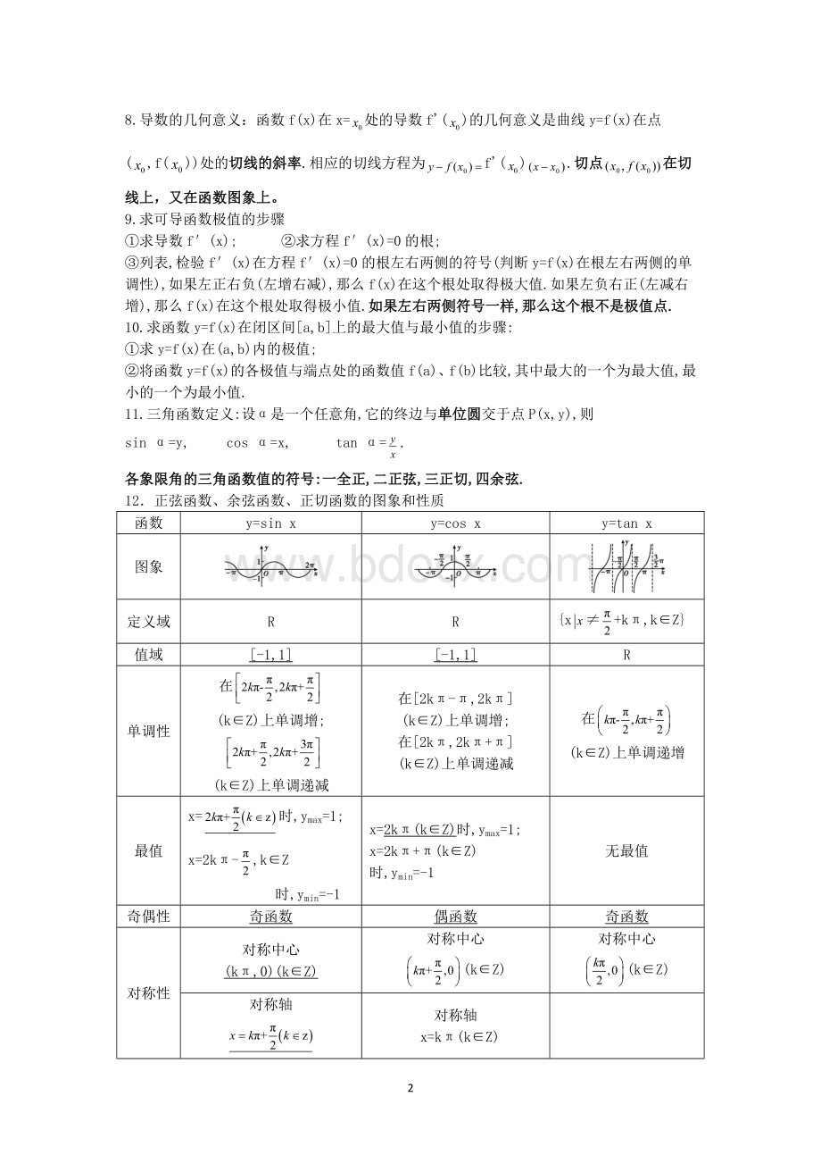 高考中常用的数学概念、公式、中间结论.doc_第2页