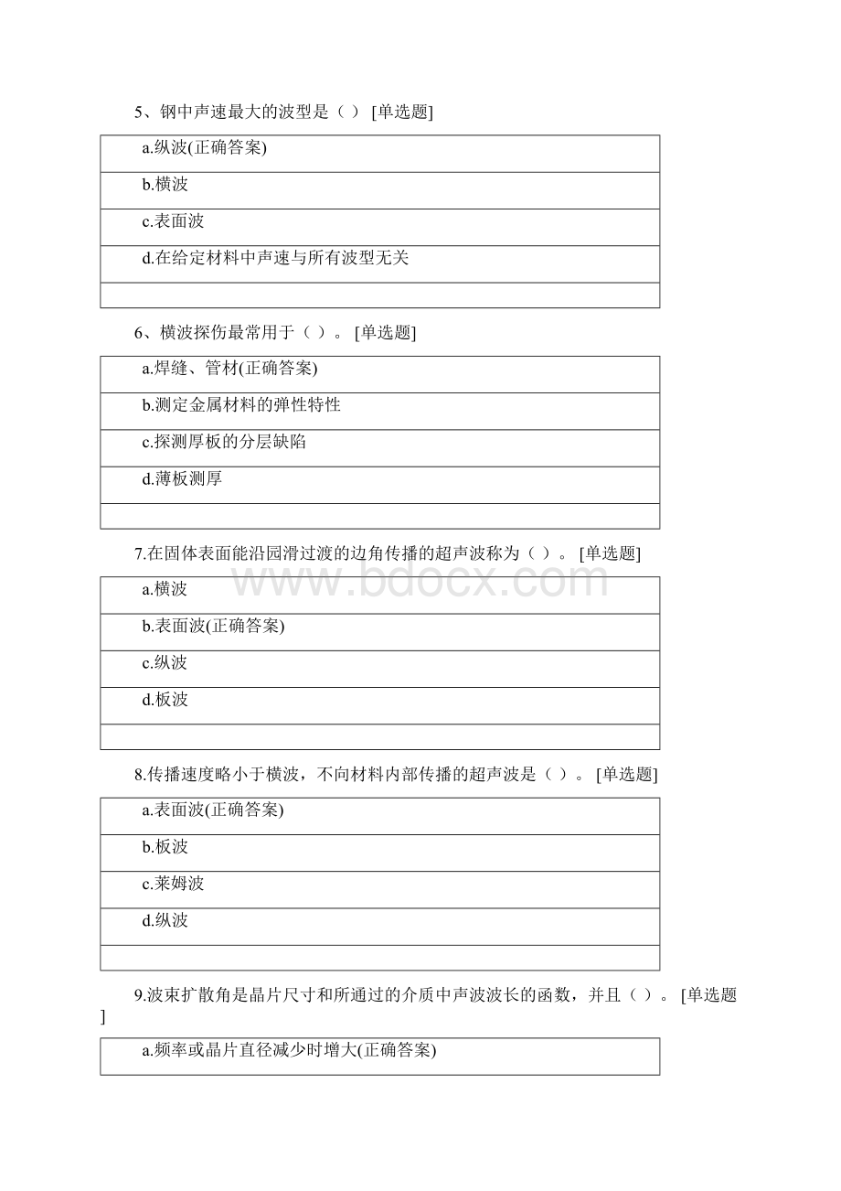 钢轨探伤中级工题库.docx_第2页