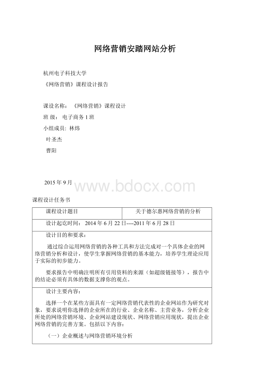 网络营销安踏网站分析.docx