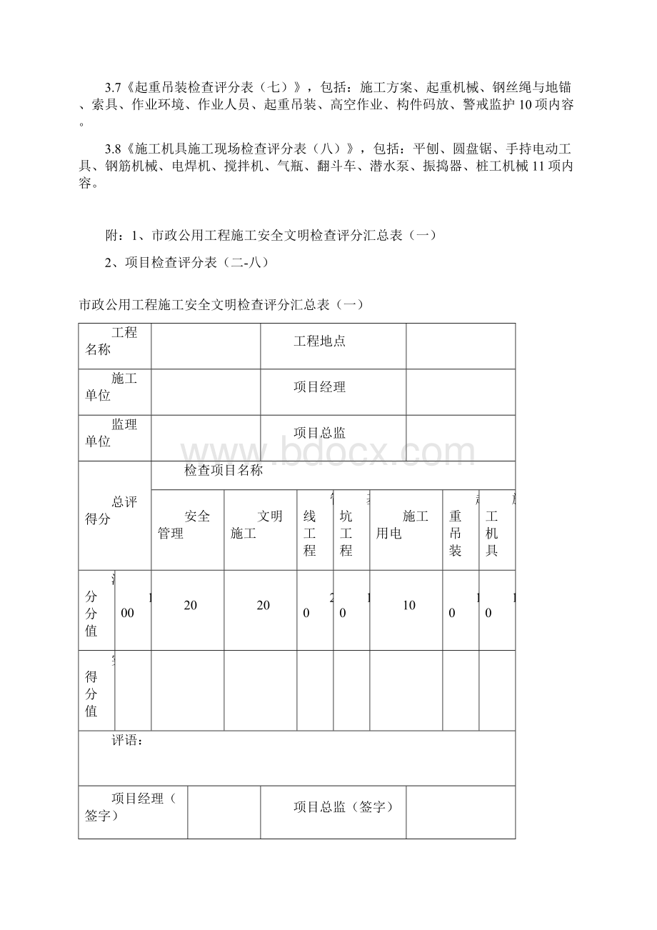 安全文明施工检查评分标准Word格式文档下载.docx_第3页