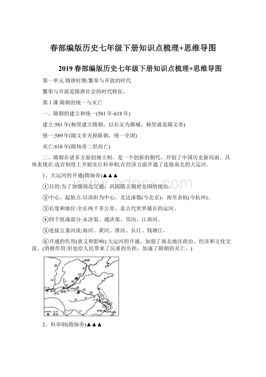 春部编版历史七年级下册知识点梳理+思维导图.docx_第1页