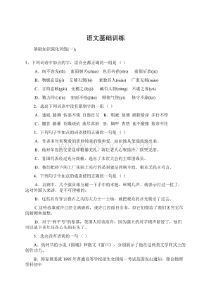 语文基础训练Word文件下载.docx