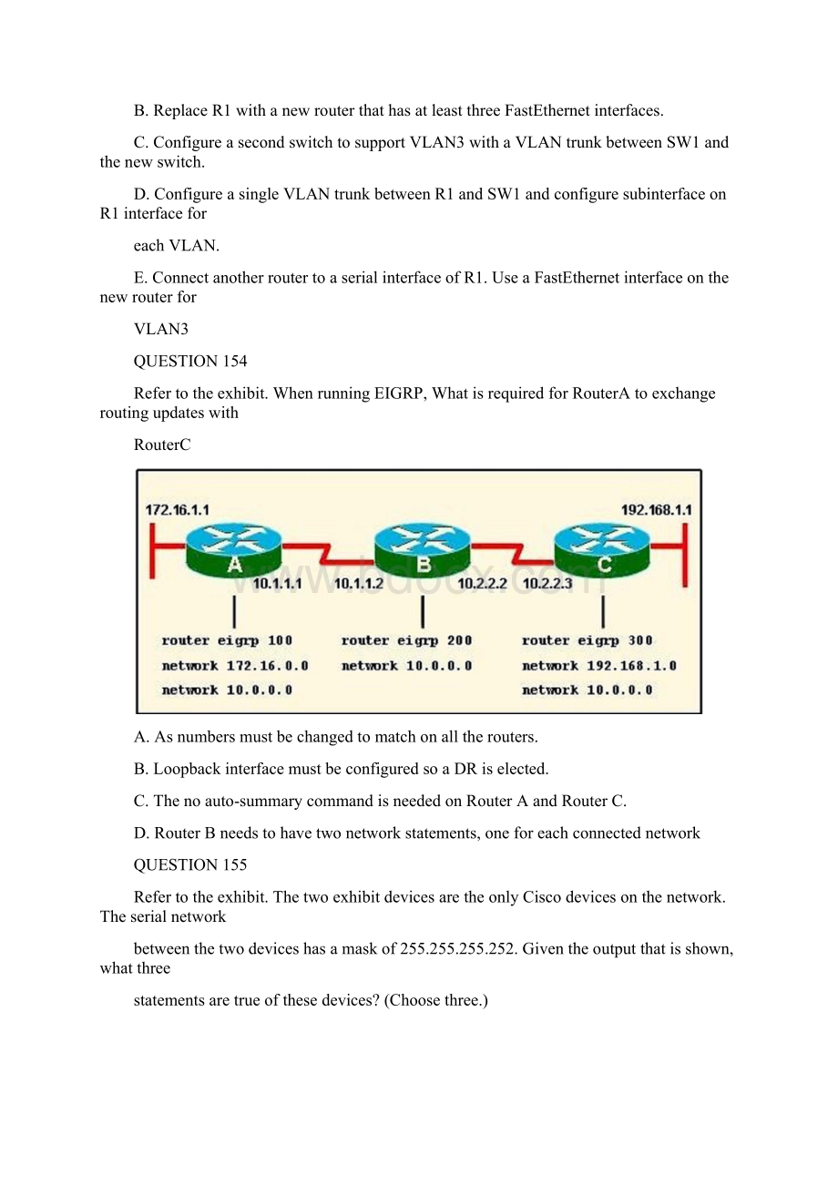 最新CCNA题库word版151200题Word文档格式.docx_第3页