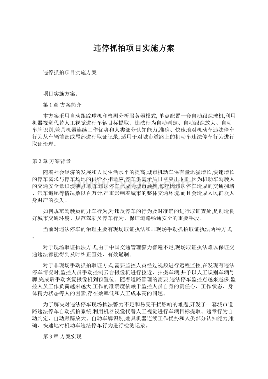 违停抓拍项目实施方案.docx