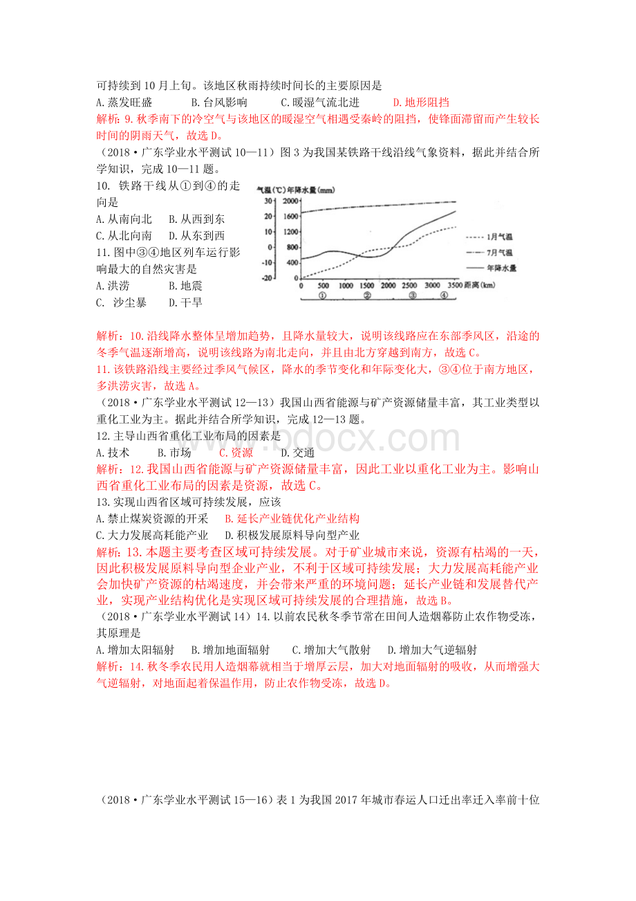 广东省普通高中学业水平考试真题地理试卷卷详细解析版.doc_第2页