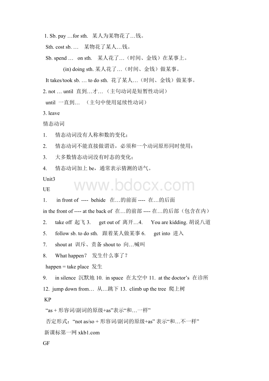 人教版新目标八年级英语下册期末复习提纲Word格式.docx_第3页