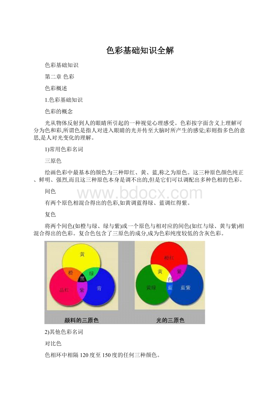 色彩基础知识全解Word文档格式.docx_第1页