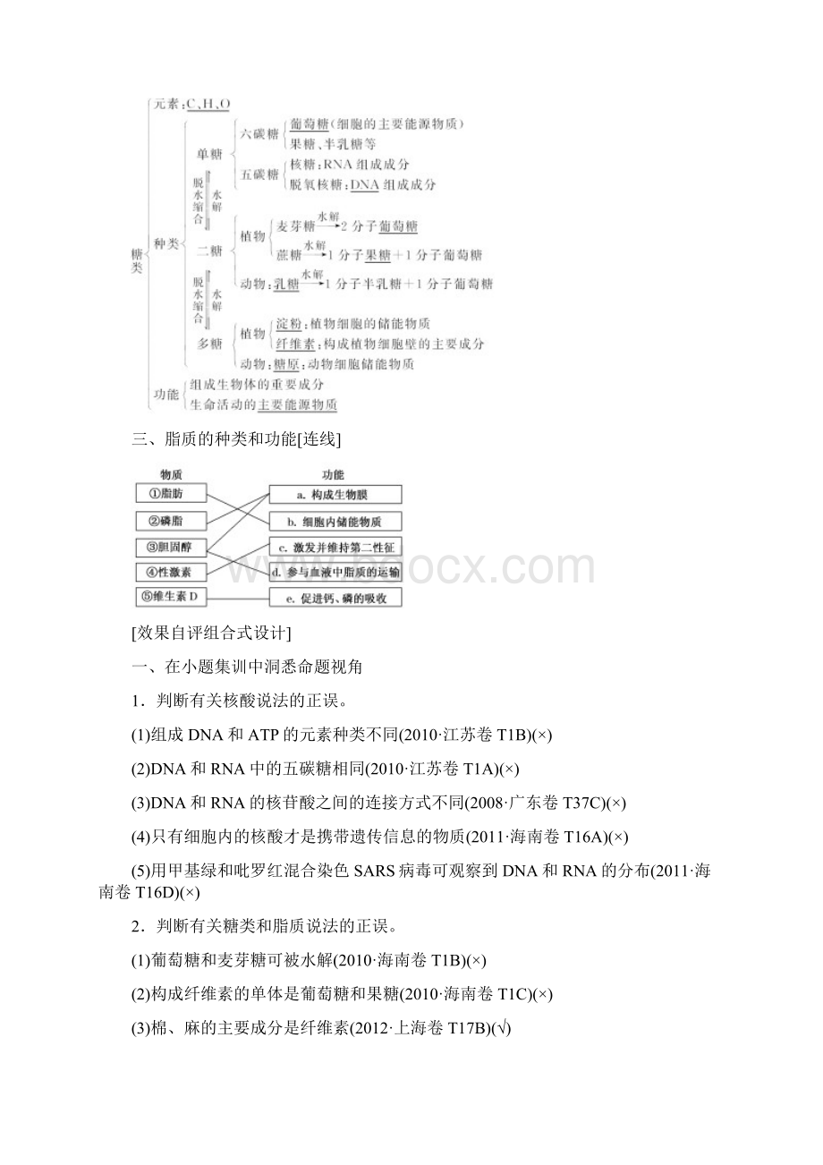 高考生物一轮教师用书 第1单元 第4讲 核酸糖类与脂质教案 新人教版必修1.docx_第2页