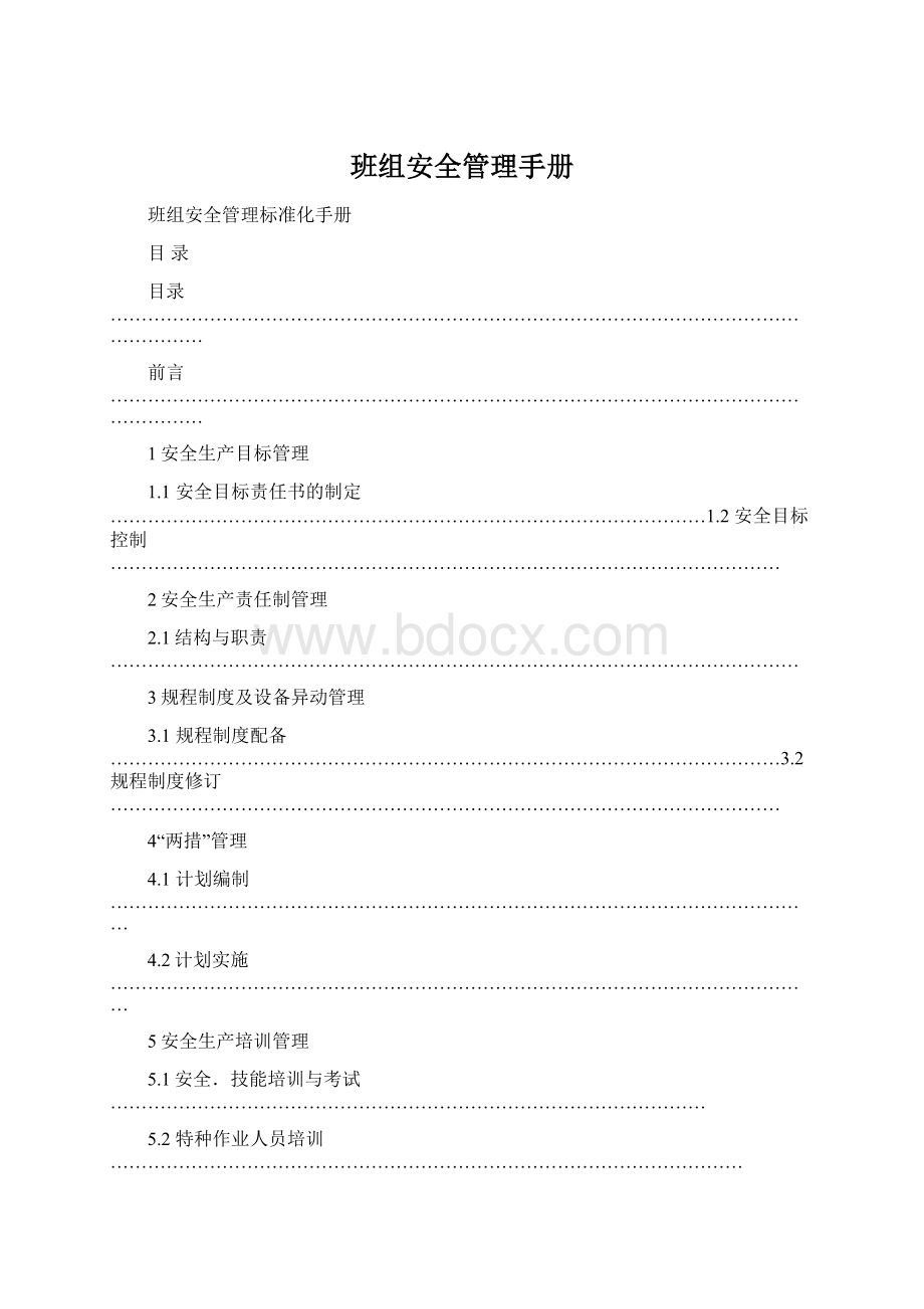 班组安全管理手册Word文档格式.docx