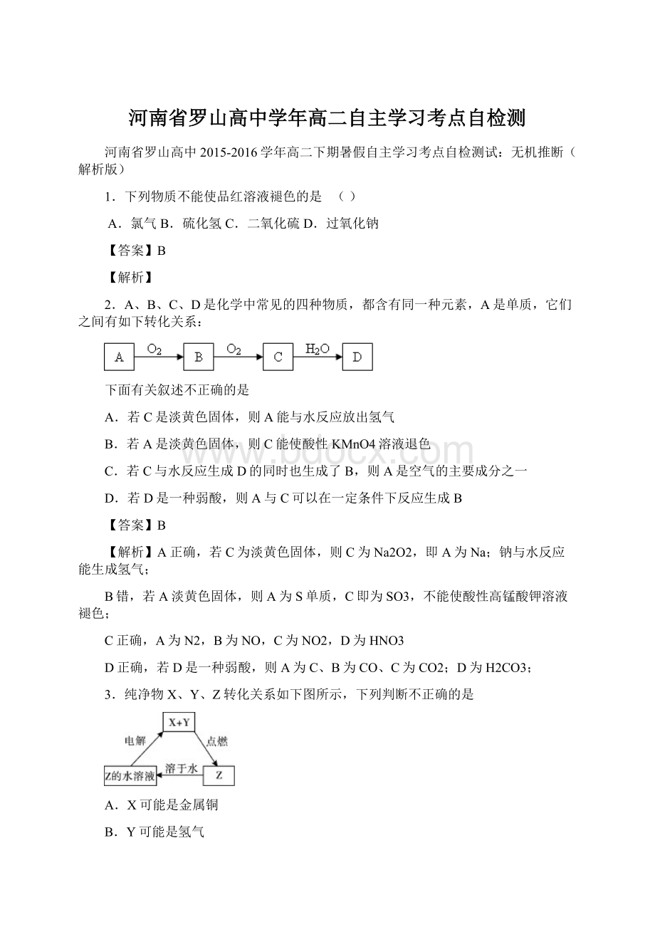 河南省罗山高中学年高二自主学习考点自检测.docx_第1页