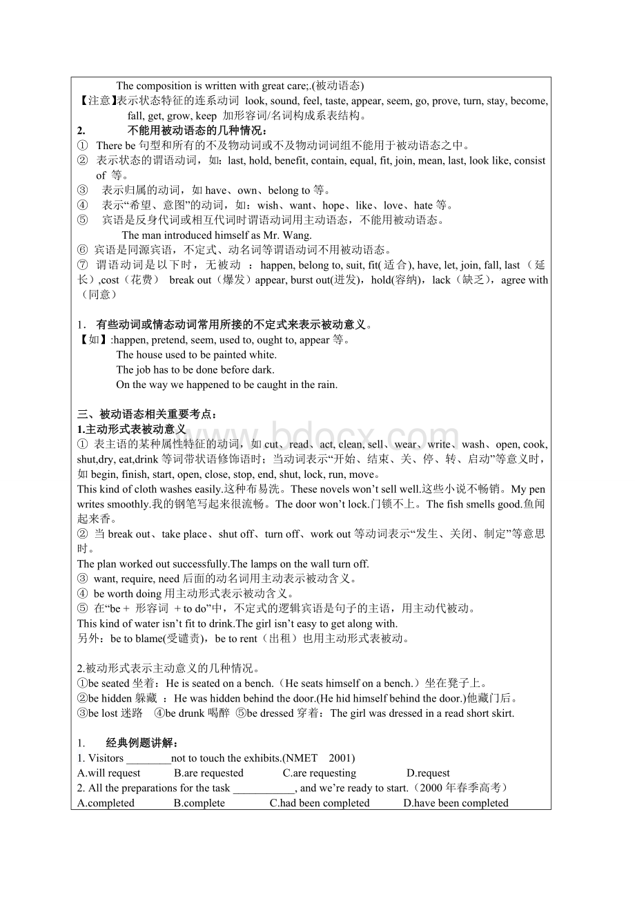 高一必修2被动语态详解Word文档下载推荐.doc_第2页