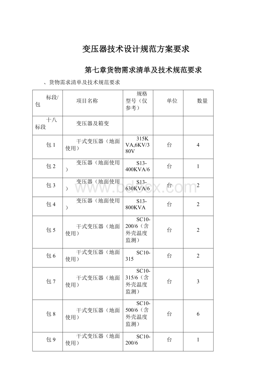 变压器技术设计规范方案要求.docx_第1页