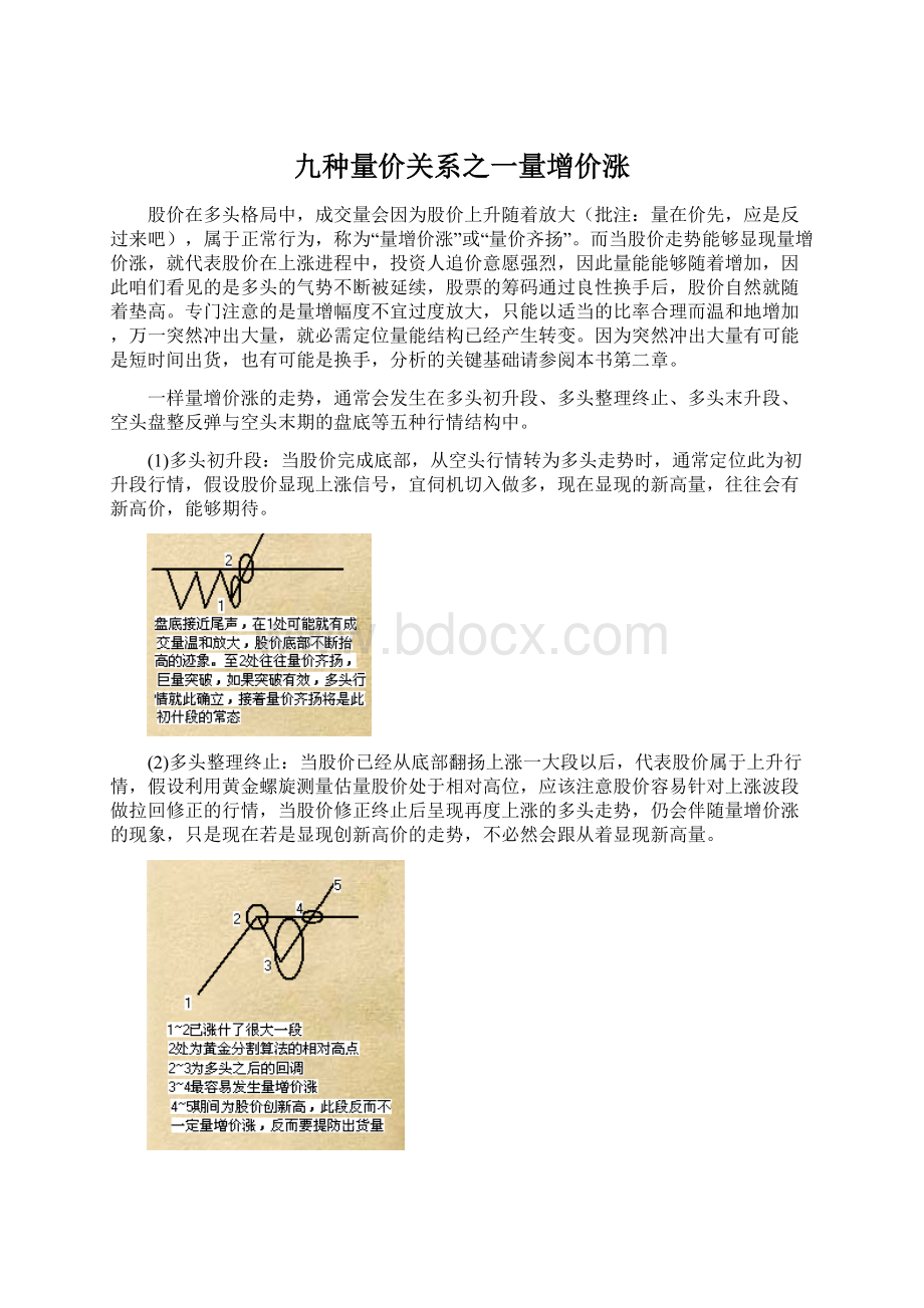 九种量价关系之一量增价涨Word格式文档下载.docx