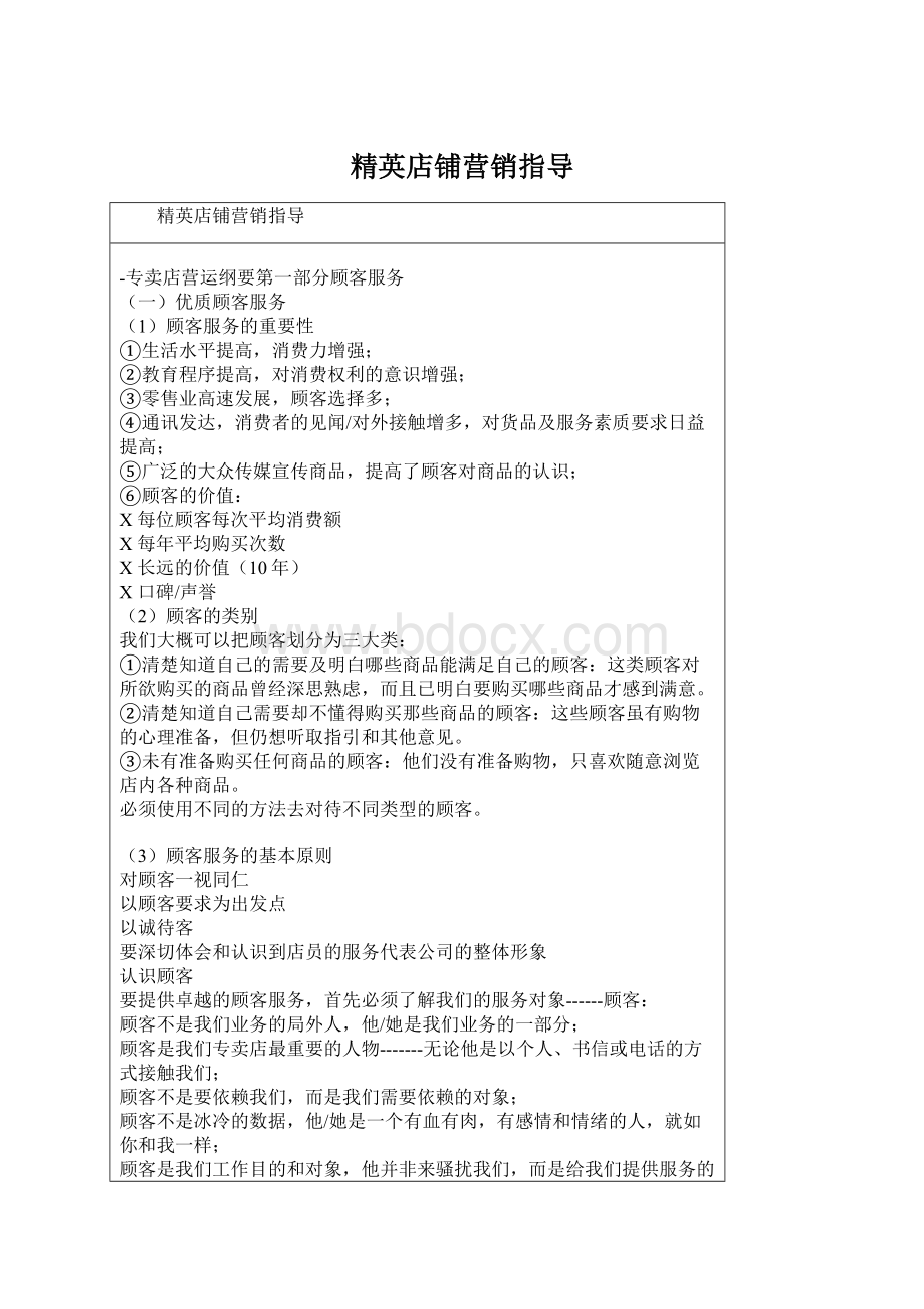 精英店铺营销指导Word格式文档下载.docx