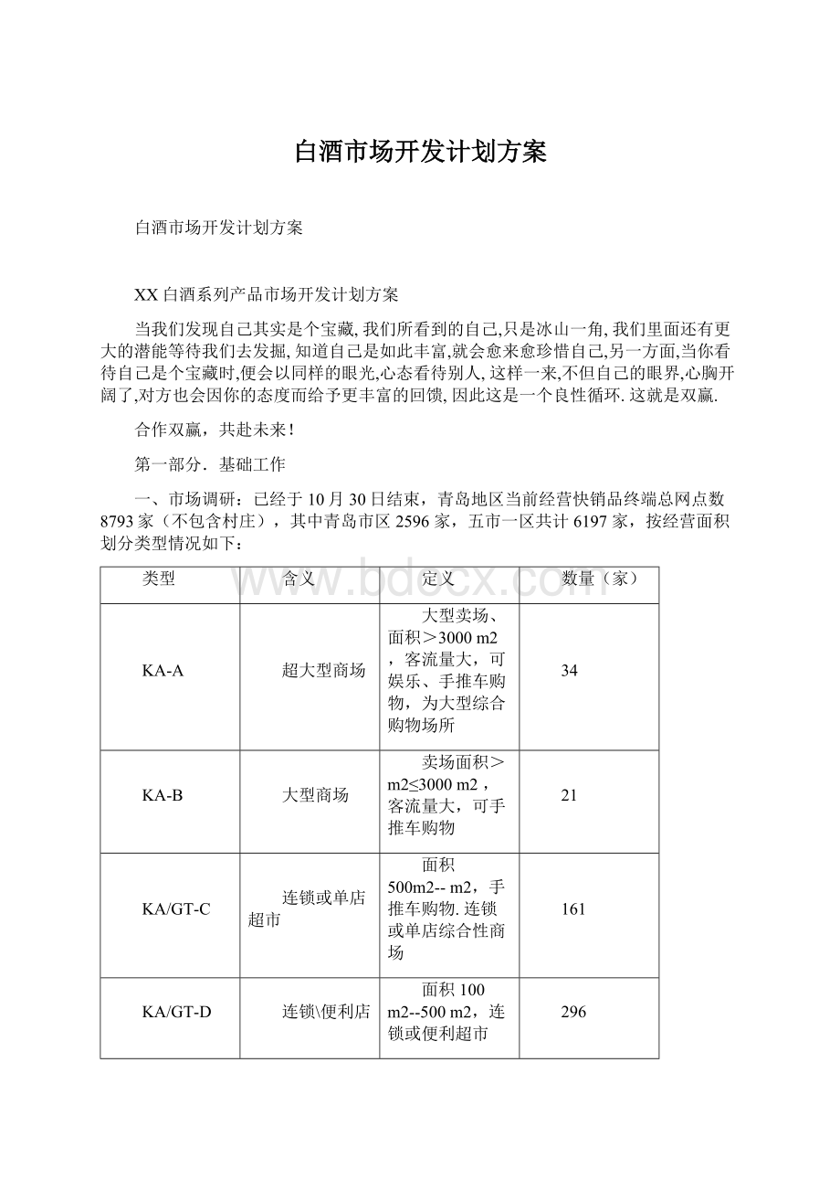 白酒市场开发计划方案.docx