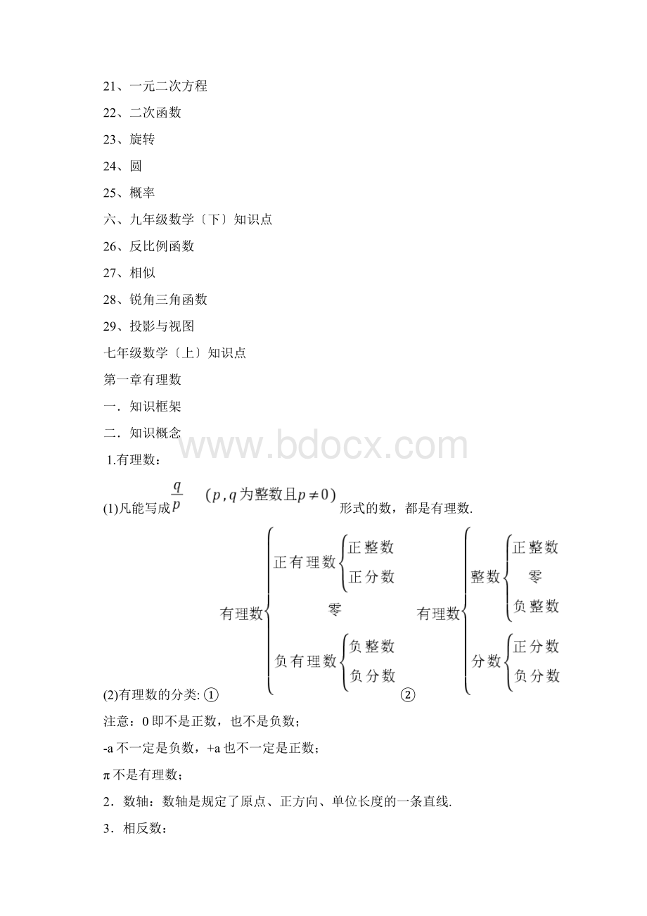 新人教版初中数学知识点总结完整版Word文件下载.docx_第2页