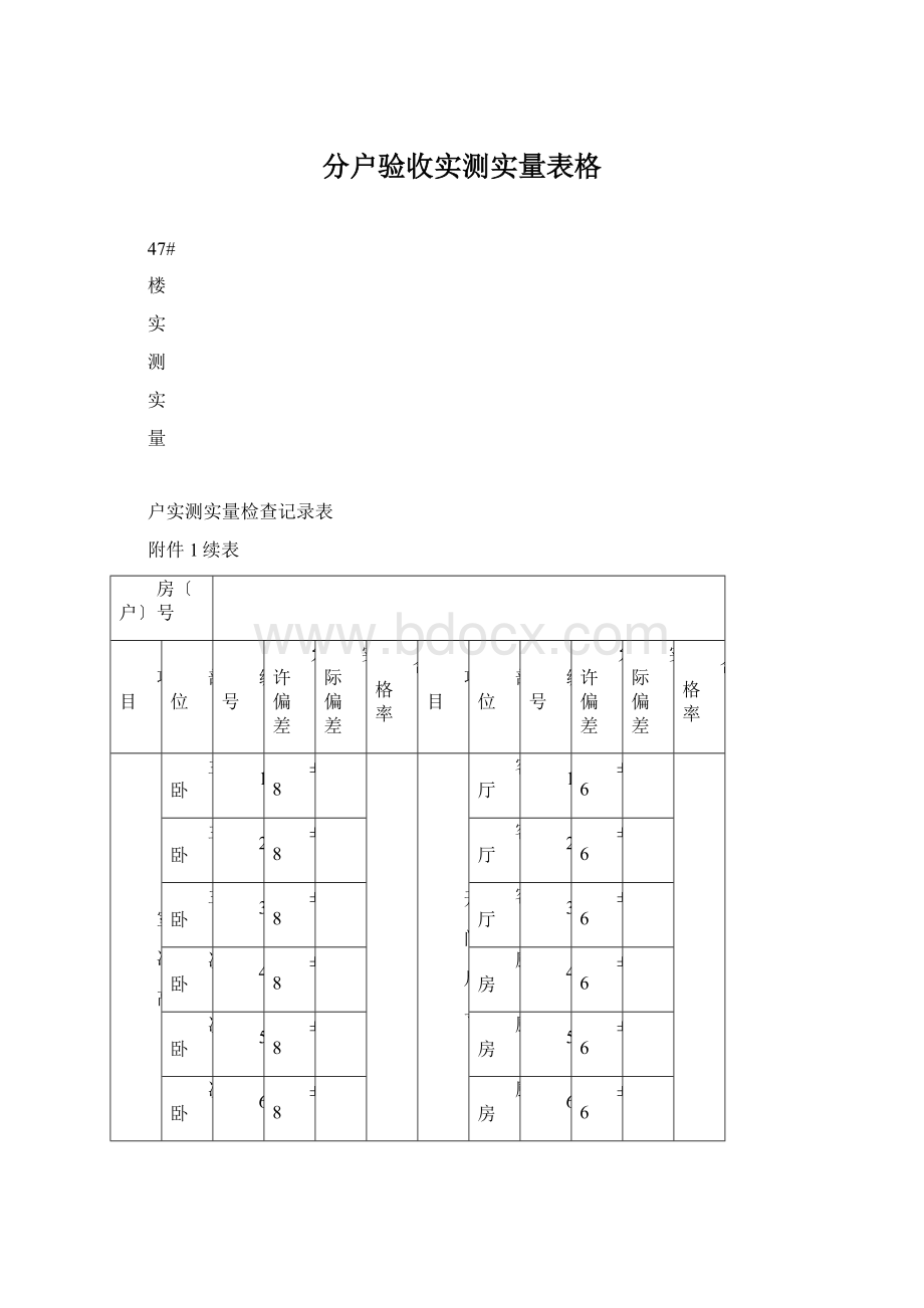 分户验收实测实量表格Word格式.docx_第1页