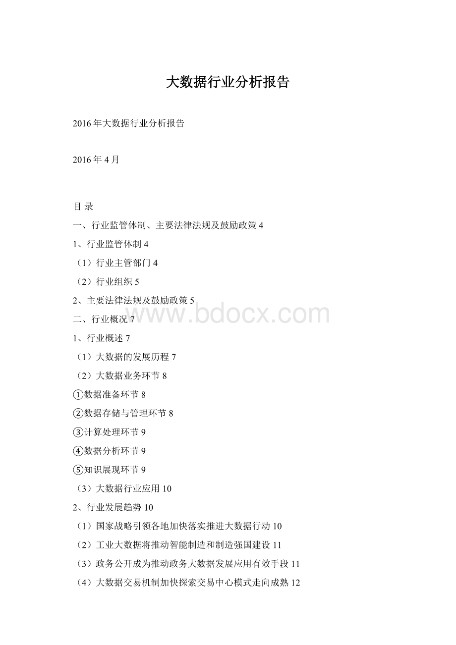 大数据行业分析报告Word文档格式.docx