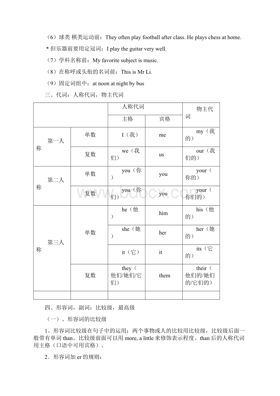 小升初英语复习重要知识点大全完整版Word文件下载.docx_第3页