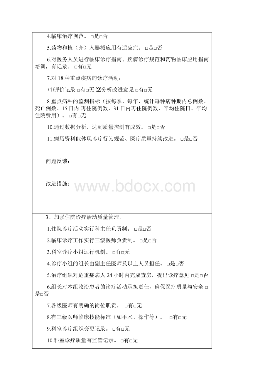 住院诊疗管理与持续改进检查.docx_第2页