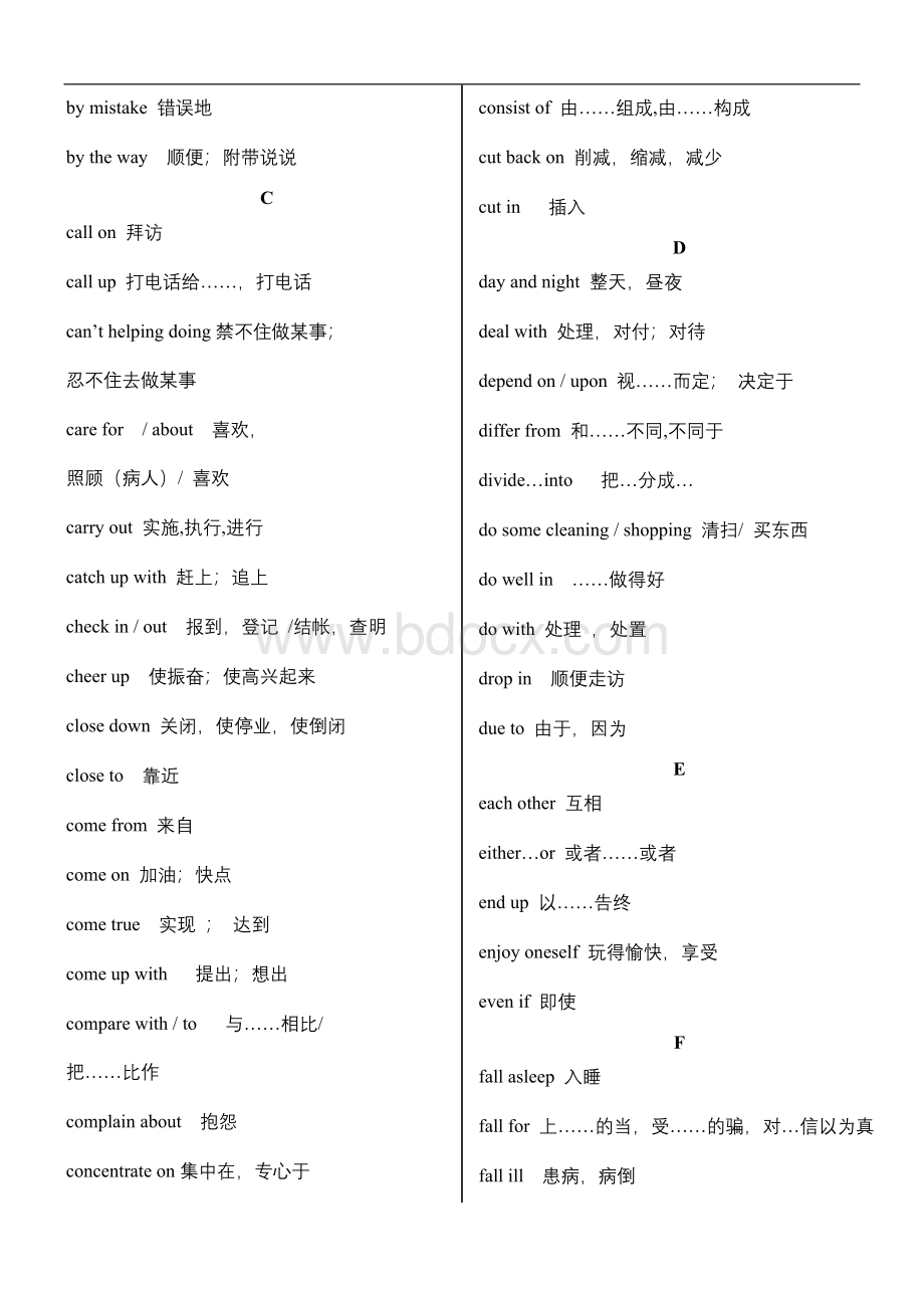 普通高中学业水平考试英语考试大纲词汇Word格式文档下载.doc_第3页