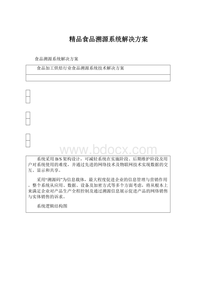 精品食品溯源系统解决方案.docx