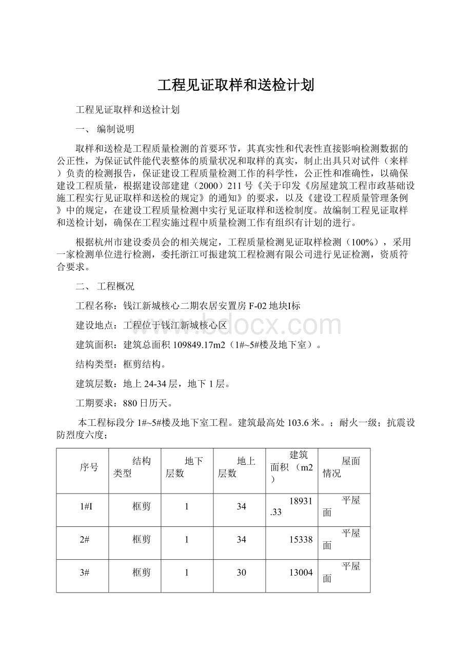 工程见证取样和送检计划Word下载.docx_第1页