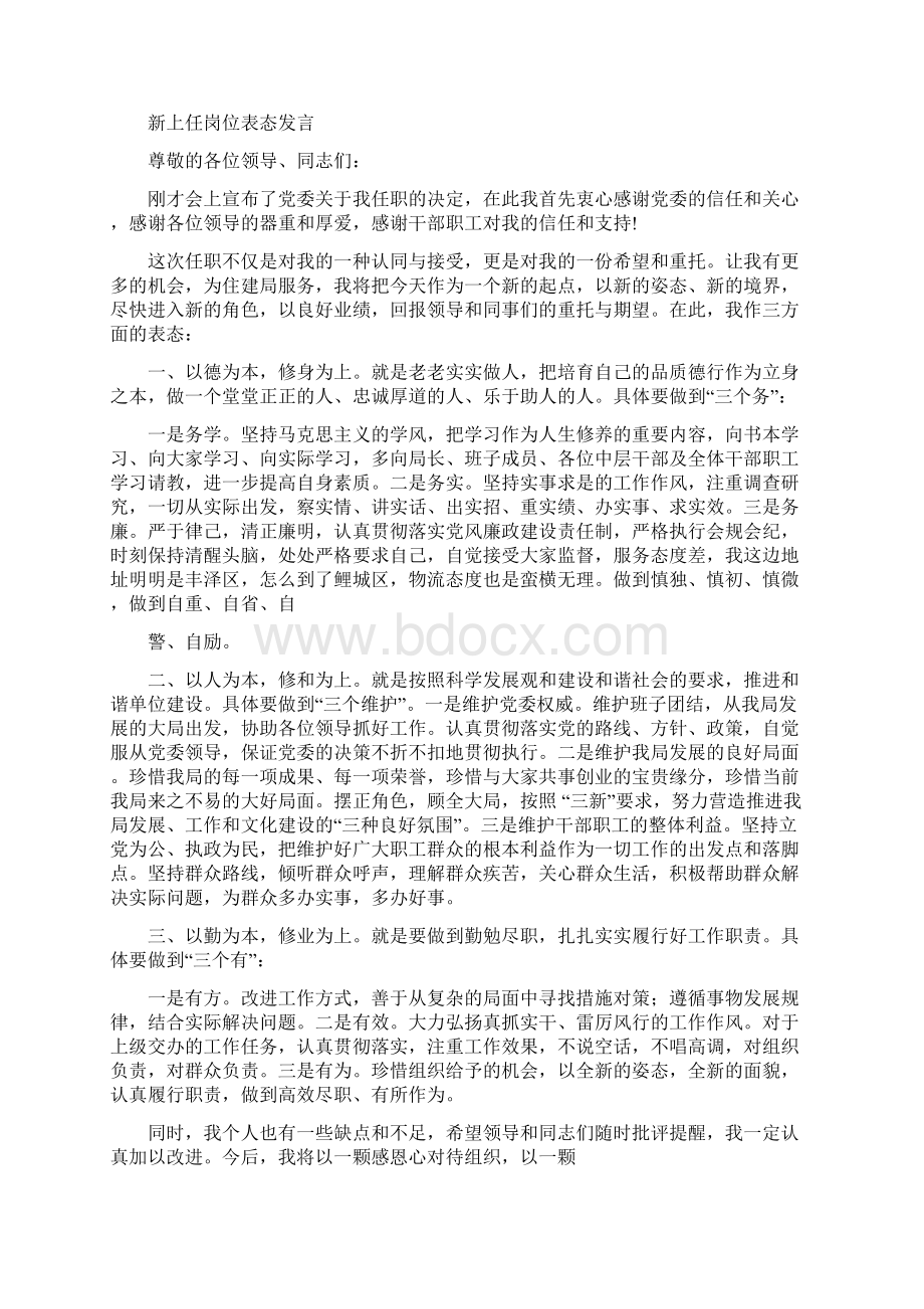 新上任岗位表态发言完整版.docx_第3页