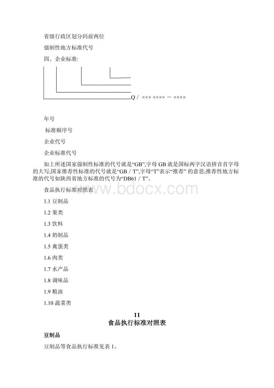 食品执行标准对照表Word格式文档下载.docx_第2页