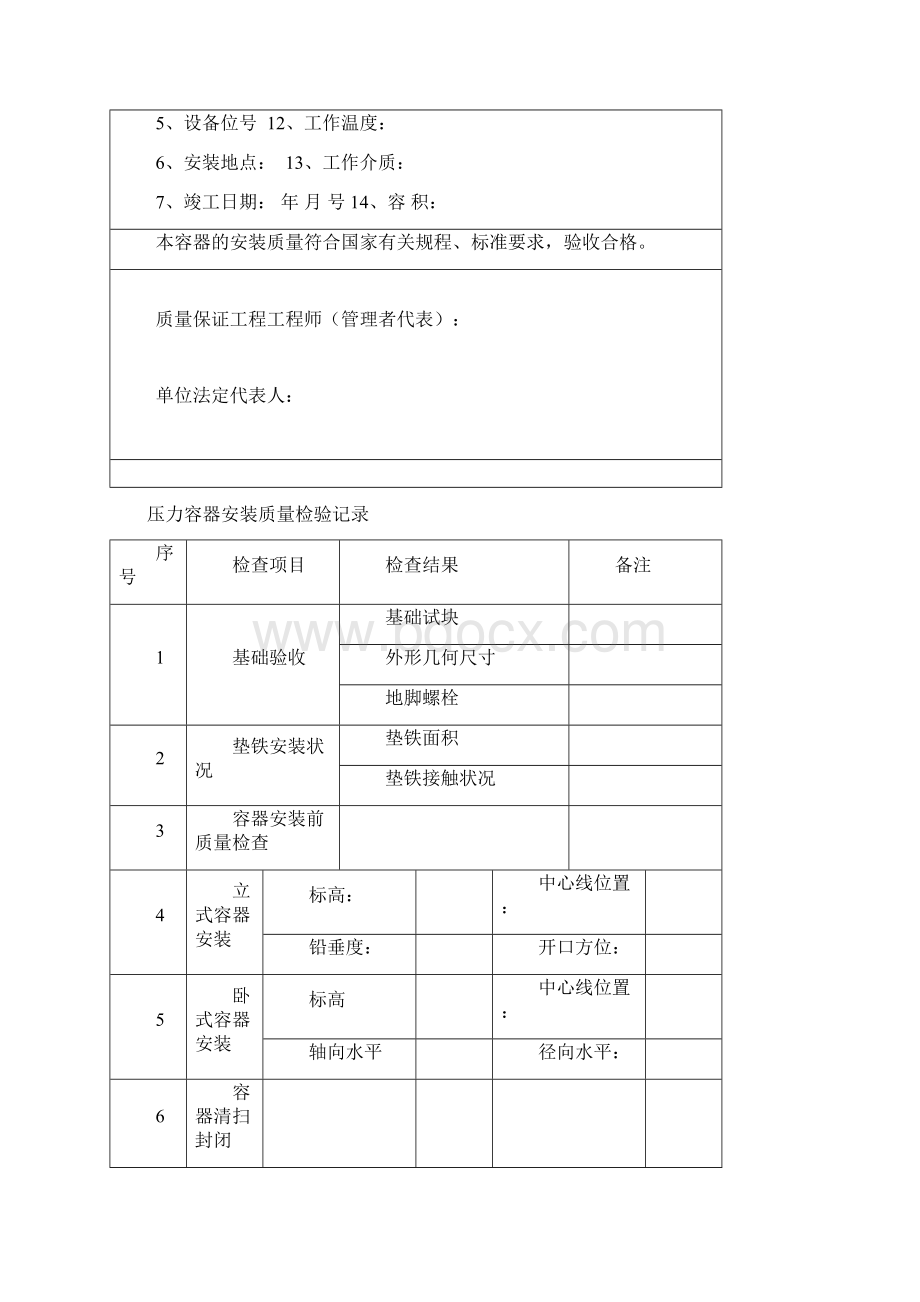 压力容器安装质量证明模板讲解.docx_第2页