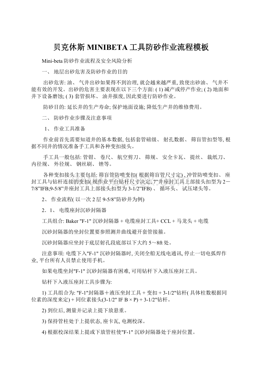 贝克休斯MINIBETA工具防砂作业流程模板文档格式.docx