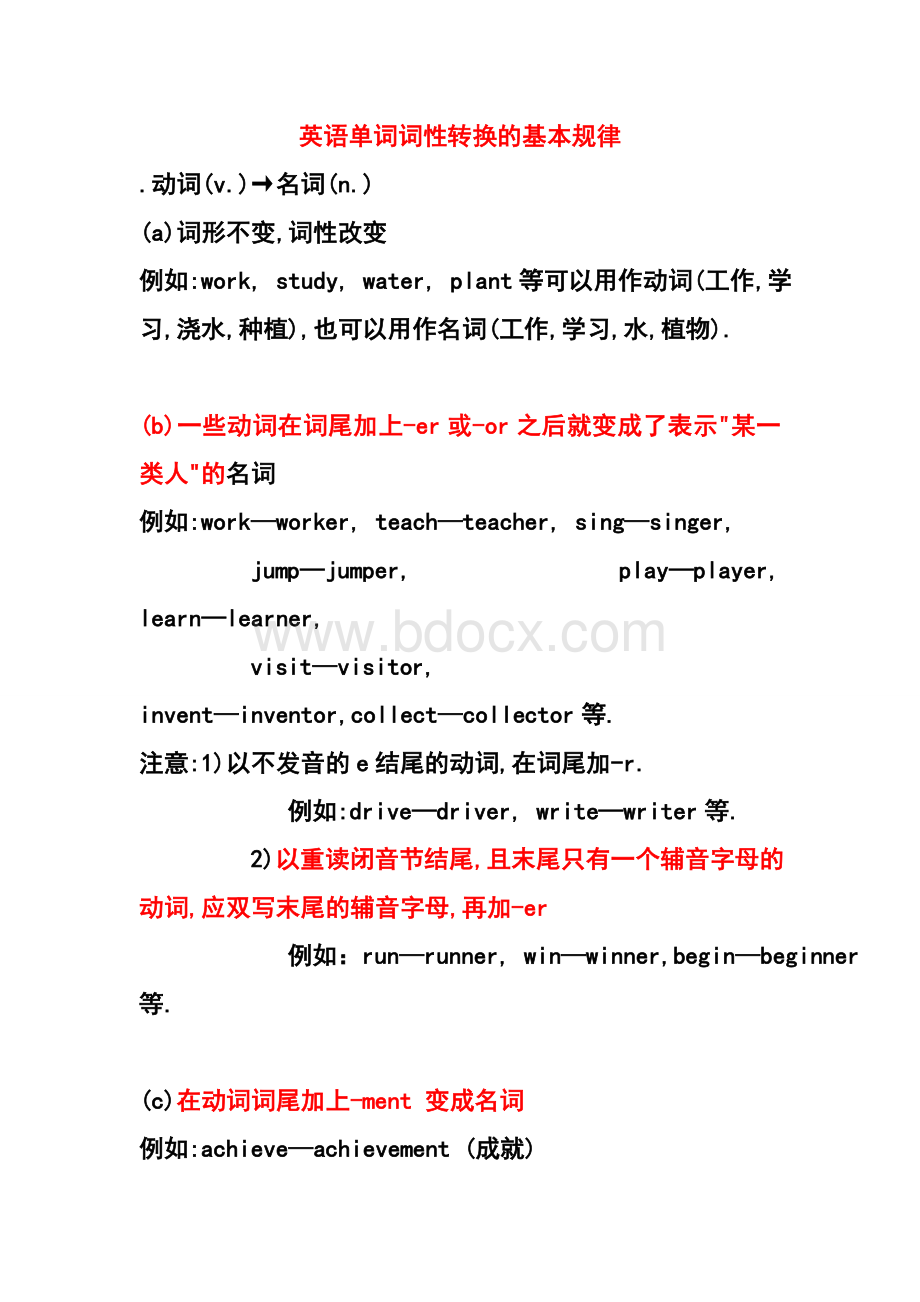 高中英语-词性规律(前缀+后缀)Word文档格式.doc