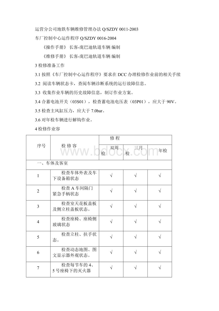 地铁车辆检修规程完整Word文档格式.docx_第2页