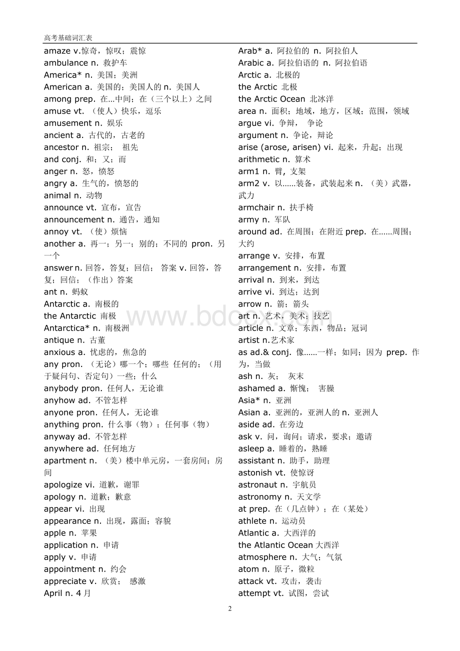 高考英语考纲3500词汇表.doc_第2页