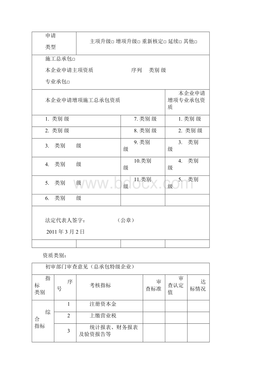 建筑业企业资质申请表特级资质Word文档格式.docx_第2页