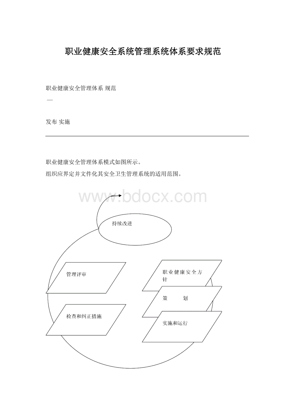 职业健康安全系统管理系统体系要求规范.docx_第1页