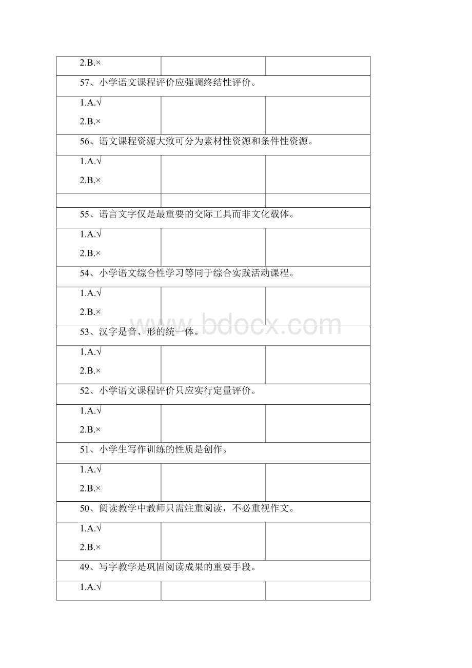 西南大学网络学院小学语文教学论答案部分.docx_第2页