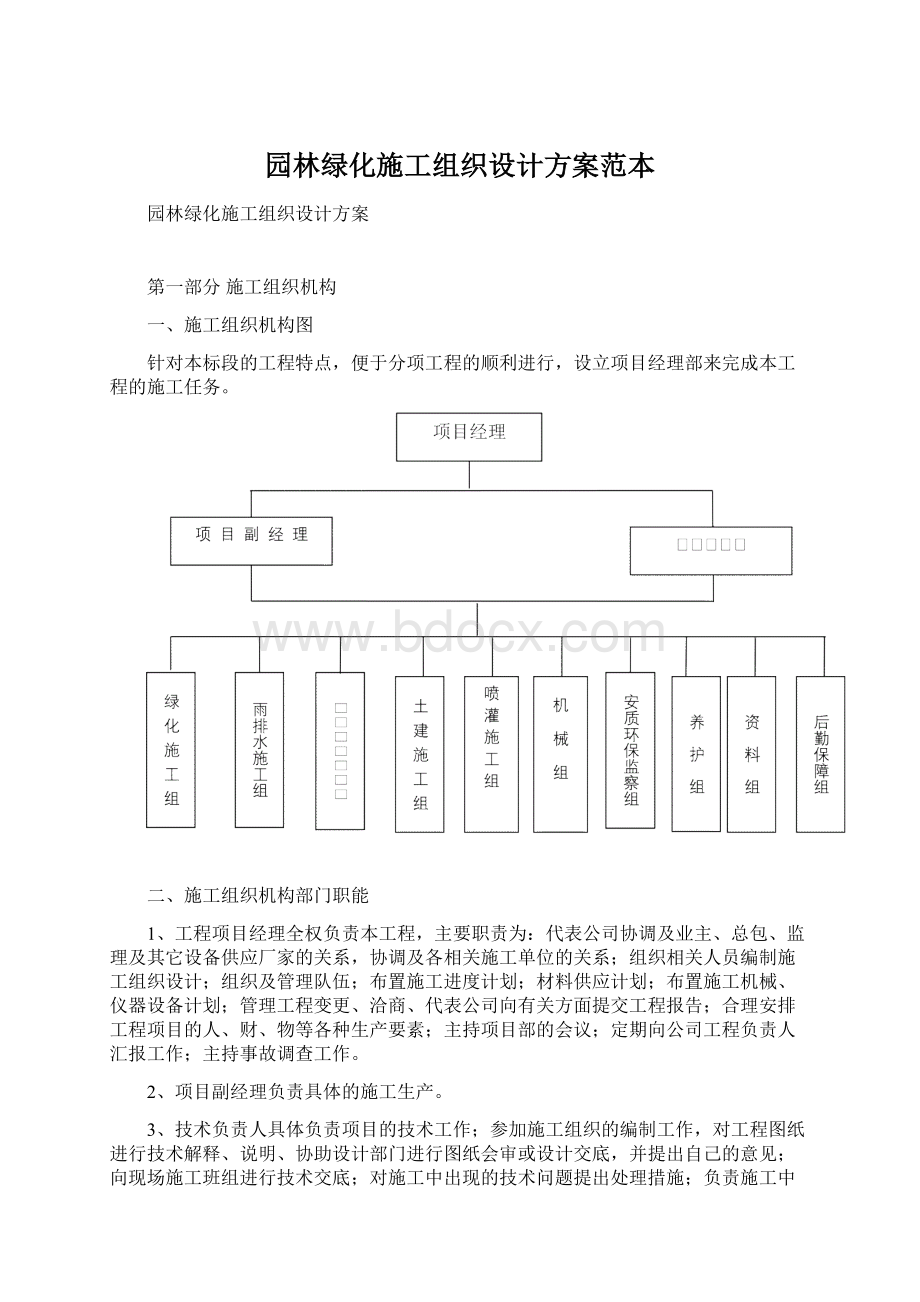 园林绿化施工组织设计方案范本.docx