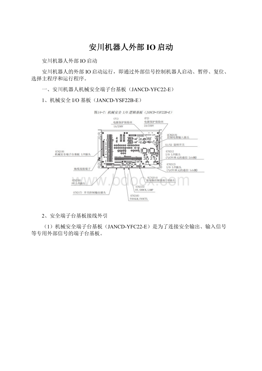 安川机器人外部IO启动Word格式.docx