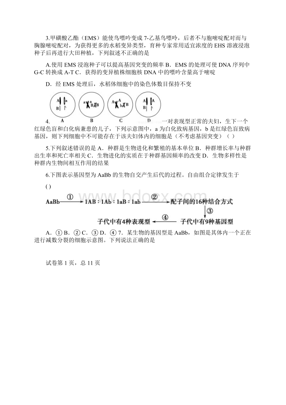 生物必修二不定项选择题可编辑修改word版Word格式.docx_第3页