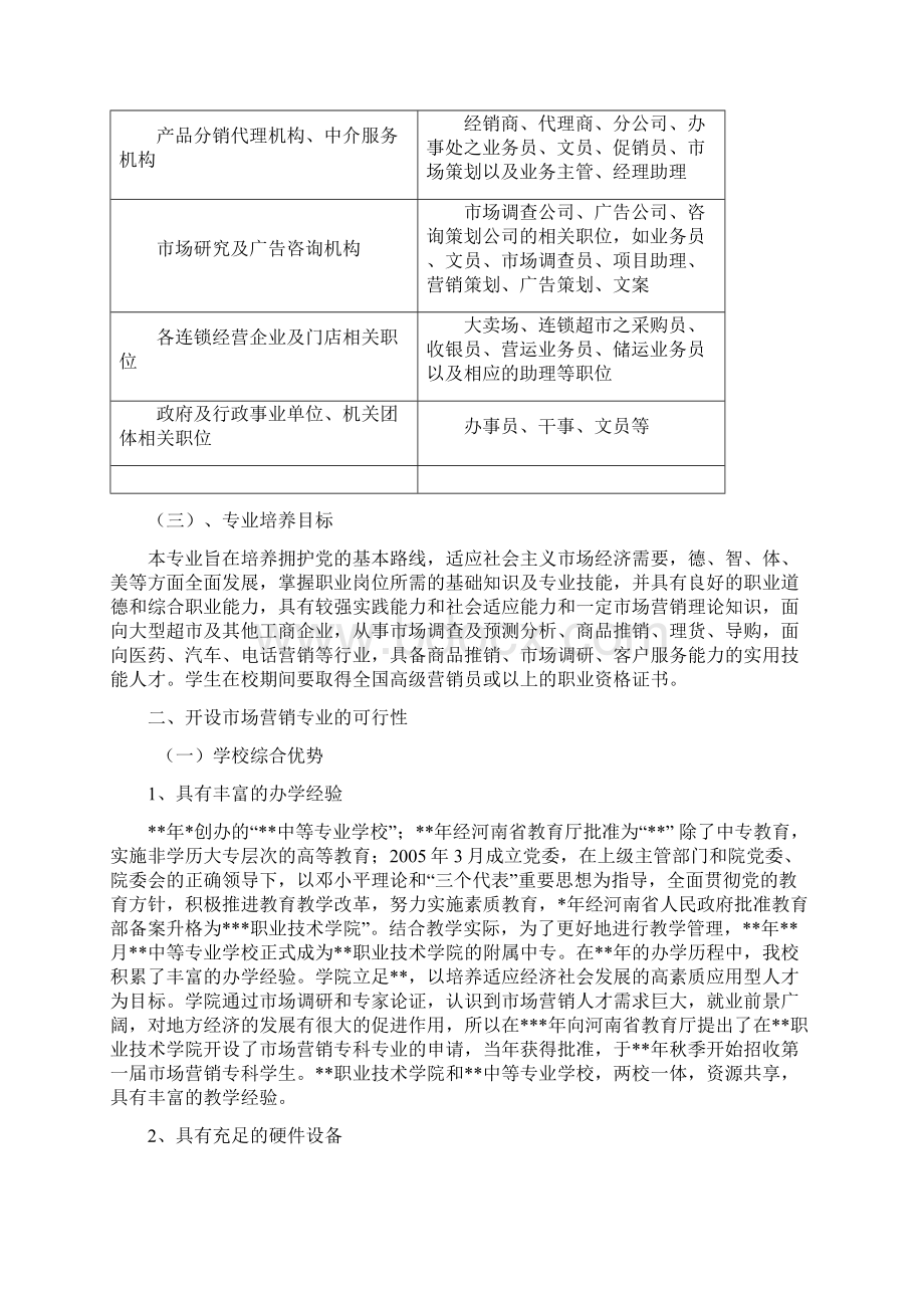 关于某申报新增市场营销专业论证报告材料.docx_第2页