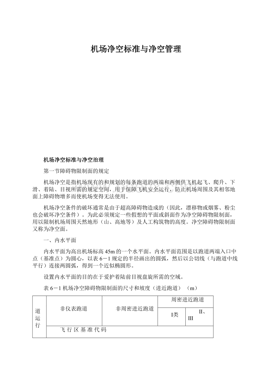 机场净空标准与净空管理Word格式文档下载.docx_第1页