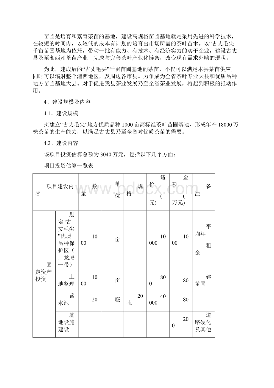 古丈毛尖地方优质种千亩圃基地建设项目Word格式.docx_第2页