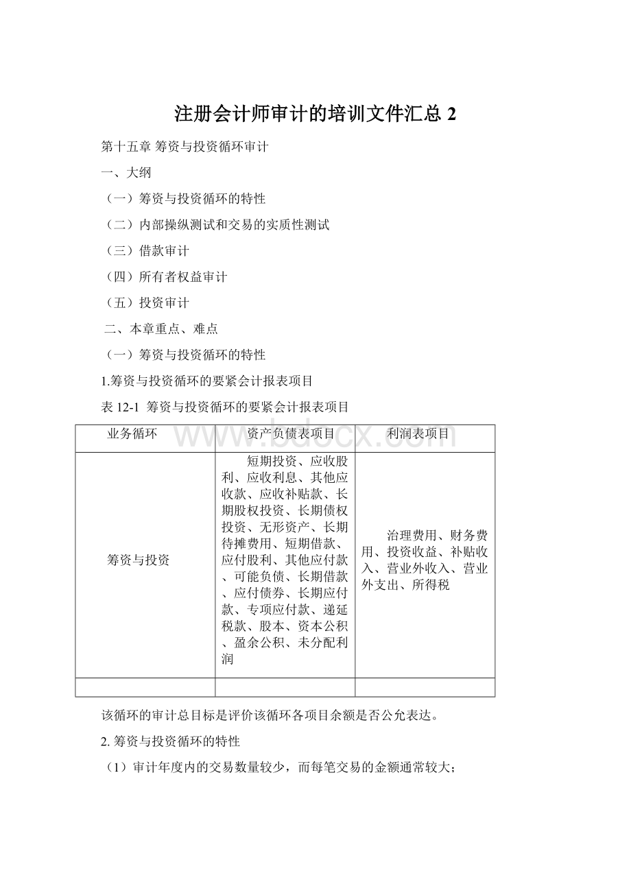 注册会计师审计的培训文件汇总2Word格式.docx_第1页