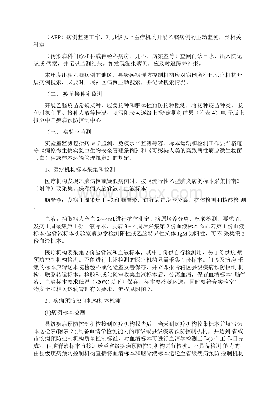 全国乙脑监测方案Word文档下载推荐.docx_第3页